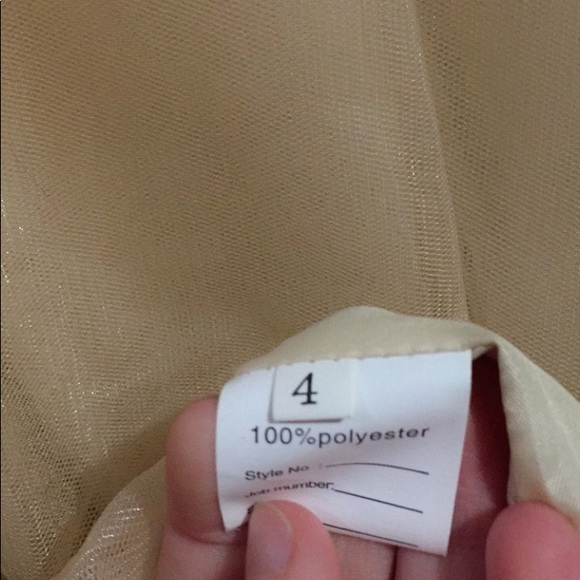 Beautiful rhinestone beaded nude/peach formal gown - Picture 9 of 9